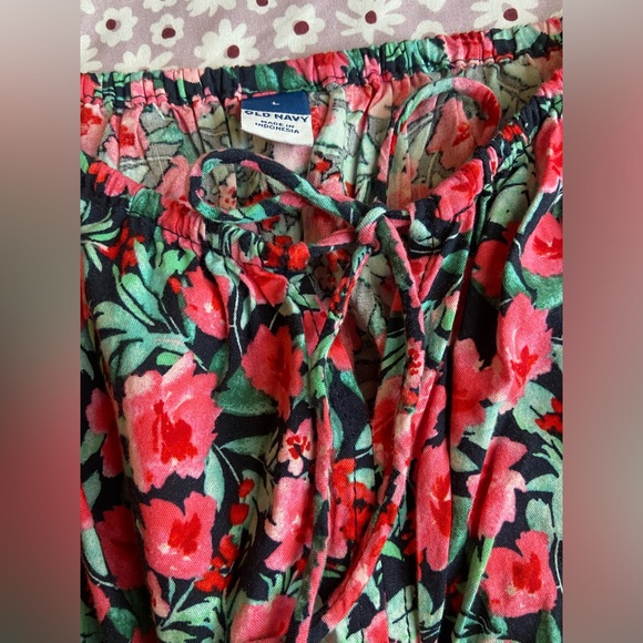 Old Navy Waist-Defined Painted Floral Mini Dress - Picture 5 of 6